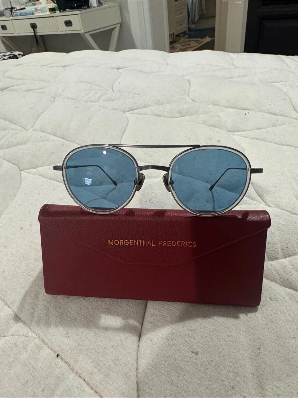 Kisho Sunglasses — Antique Silver / Smoke NEVER WORN!